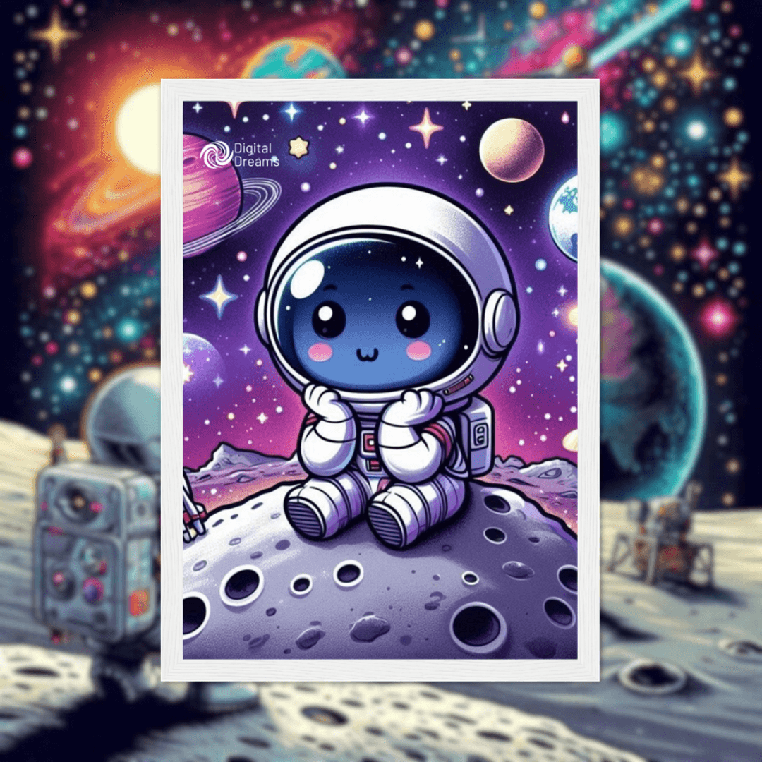 Digital Dreams Tiny Astronaut Poster