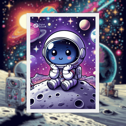 Digital Dreams Tiny Astronaut Poster